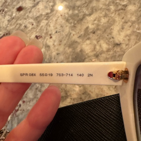 Brand New! Prada PR 08XS 7S3-714 Sunglasses in White - Picture 5 of 9